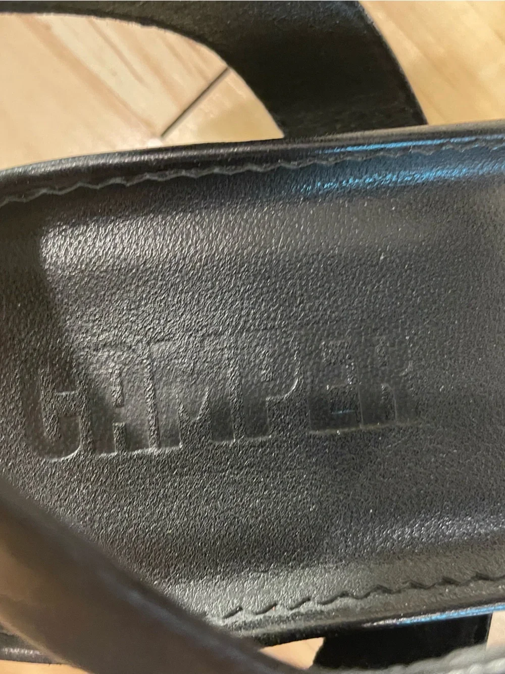 Camper Black Leather Ankle-Strap Sandals
